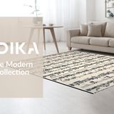 Ultra Soft Area Rug, Non Slip, Stain Resistant, Washable Area Rugs for Living Room, Bedroom, Stylish Monochrome Harmonic Composition(Black)