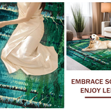 Luxurious Dark Green Botanical Print(Green)