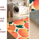 Ultra Soft Area Rug, Non Slip, Stain Resistant, Washable Area Rugs for Living Room, Bedroom, Playful Modern Peach Aesthetic Charm(Orange)