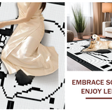 Ultra Soft Area Rug, Non Slip, Stain Resistant, Washable Area Rugs for Living Room, Bedroom, Bold Graphic Skeleton Theme(Black)