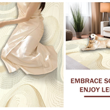 Contemporary Geometric Textured Design(Beige)