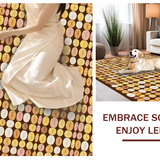 Ultra Soft Area Rug, Non Slip, Stain Resistant, Washable Area Rugs for Living Room, Bedroom, Fun Earth Toned Abstract Style(Brown)
