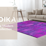 Ultra Soft Area Rug, Non Slip, Stain Resistant, Washable Area Rugs for Living Room, Bedroom, Chic Cozy Textured Harmony(Purple)