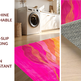 Ultra Soft Area Rug, Non Slip, Stain Resistant, Washable Area Rugs for Living Room, Bedroom, Chic Sunset-Inspired Artistic Flair(Yellow)