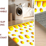 Ultra Soft Area Rug, Non Slip, Stain Resistant, Washable Area Rugs for Living Room, Bedroom, Vibrant Cheerful Egg Motif(Yellow)