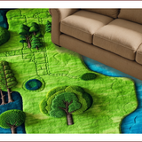Charming Earthy World Map Design(Green)