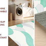 Ultra Soft Area Rug, Non Slip, Stain Resistant, Washable Area Rugs for Living Room, Bedroom, Elegant Soft Textured Circular Pattern(White)