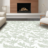 Ultra Soft Area Rug, Non Slip, Stain Resistant, Washable Area Rugs for Living Room, Bedroom, Airy Pastel Floral Aesthetic(Green)