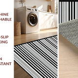 Ultra Soft Area Rug, Non Slip, Stain Resistant, Washable Area Rugs for Living Room, Bedroom, Timeless Classic Diamond Design(Black)