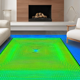 Bold Multicolored Vortex Artwork(Blue)