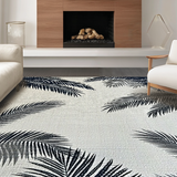 Ultra Soft Area Rug, Non Slip, Stain Resistant, Washable Area Rugs for Living Room, Bedroom, Textured Black and White Lattice Design(Beige)