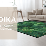 Ultra Soft Area Rug, Non Slip, Stain Resistant, Washable Area Rugs for Living Room, Bedroom, Nature-Inspired Evergreen Terrain(Green)