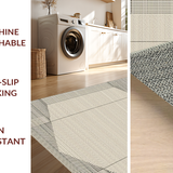 Ultra Soft Area Rug, Non Slip, Stain Resistant, Washable Area Rugs for Living Room, Bedroom, Rustic Neutral Trellis Texture(Beige)