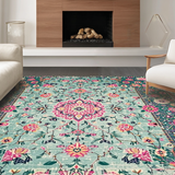 Cozy Watercolor Floral Print(Blue)