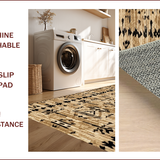 Ultra Soft Area Rug, Non Slip, Stain Resistant, Washable Area Rugs for Living Room, Bedroom, Rustic Caramel Western Living Room Accent Rug(Beige)