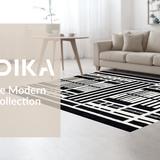 Ultra Soft Area Rug, Non Slip, Stain Resistant, Washable Area Rugs for Living Room, Bedroom, Playful Monochrome Animal Motif(Black)