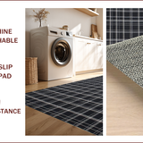 Ultra Soft Area Rug, Non Slip, Stain Resistant, Washable Area Rugs for Living Room, Bedroom, Sleek Monochrome Geometric Texture(Black)