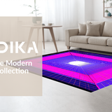 Ultra Soft Area Rug, Non Slip, Stain Resistant, Washable Area Rugs for Living Room, Bedroom, Whimsical Futuristic Color Fusion(Purple)