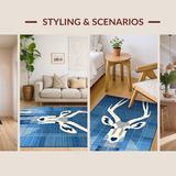 Contemporary Rustic Antelope Design(Blue)