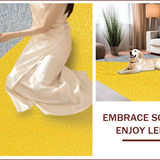 Ultra Soft Area Rug, Non Slip, Stain Resistant, Washable Area Rugs for Living Room, Bedroom, Machine Washable Yellow Grey Rug for Contemporary Spaces(Yellow)