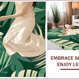 Ultra Soft Area Rug, Non Slip, Stain Resistant, Washable Area Rugs for Living Room, Bedroom, Botanical Green Nature Motif(Green)