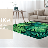 Ultra Soft Area Rug, Non Slip, Stain Resistant, Washable Area Rugs for Living Room, Bedroom, Monstera Leaf Bathroom Accent Rug Washable(Green)