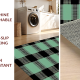 Ultra Soft Area Rug, Non Slip, Stain Resistant, Washable Area Rugs for Living Room, Bedroom, Timeless Farmhouse Plaid Appeal(Gray)