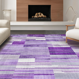 Ultra Soft Area Rug, Non Slip, Stain Resistant, Washable Area Rugs for Living Room, Bedroom, Chic Diamond Pattern Aesthetic(Purple)