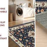Elegant Floral Medallion Aesthetic(Blue)