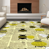 Ultra Soft Area Rug, Non Slip, Stain Resistant, Washable Area Rugs for Living Room, Bedroom, Fluffy Soft Transitional Design(Yellow)