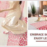 Ultra Soft Area Rug, Non Slip, Stain Resistant, Washable Area Rugs for Living Room, Bedroom, Chic Pastel Animal Print Design(Pink)