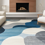 Ultra Soft Area Rug, Non Slip, Stain Resistant, Washable Area Rugs for Living Room, Bedroom, Contemporary Abstract Wave Pattern(Gray)