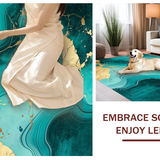 Artful Gold Accented Teal Splash(Green)