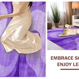 Ultra Soft Area Rug, Non Slip, Stain Resistant, Washable Area Rugs for Living Room, Bedroom, Stylish Cozy Gradient Motif(Purple)