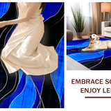 Bold Abstract Texture Harmony(Blue)