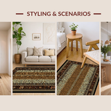 Ultra Soft Area Rug, Non Slip, Stain Resistant, Washable Area Rugs for Living Room, Bedroom, Sophisticated Leopard Skin Design(Brown)