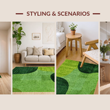 Contemporary Cozy Shag Design(Green)