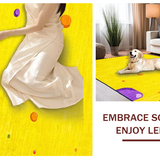 Ultra Soft Area Rug, Non Slip, Stain Resistant, Washable Area Rugs for Living Room, Bedroom, Sunshine-Inspired Quirky Home Decor(Yellow)