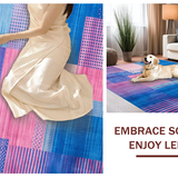 Ultra Soft Area Rug, Non Slip, Stain Resistant, Washable Area Rugs for Living Room, Bedroom, Chic Abstract Brushstroke Arrangement(Blue)