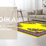 Ultra Soft Area Rug, Non Slip, Stain Resistant, Washable Area Rugs for Living Room, Bedroom, Charming Coastal Mardi Gras Vibe(Yellow)
