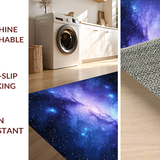 Ultra Soft Area Rug, Non Slip, Stain Resistant, Washable Area Rugs for Living Room, Bedroom, Ethereal Night Sky Aesthetic(Blue)