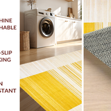Ultra Soft Area Rug, Non Slip, Stain Resistant, Washable Area Rugs for Living Room, Bedroom, Rustic Earthy Tones Runner(Yellow)