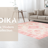 Ultra Soft Area Rug, Non Slip, Stain Resistant, Washable Area Rugs for Living Room, Bedroom, Luxurious Earthy Floral Motif(Beige)