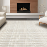 Ultra Soft Area Rug, Non Slip, Stain Resistant, Washable Area Rugs for Living Room, Bedroom, Elegant Woven Diamond Design(Beige)