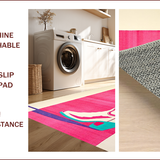 Ultra Soft Area Rug, Non Slip, Stain Resistant, Washable Area Rugs for Living Room, Bedroom, Playful Pink Disco Aesthetic Concept(Pink)