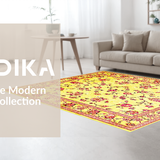 Ultra Soft Area Rug, Non Slip, Stain Resistant, Washable Area Rugs for Living Room, Bedroom, Artistic Cottage Floral Fusion(Yellow)