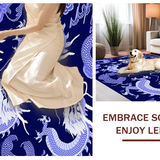 Ultra Soft Area Rug, Non Slip, Stain Resistant, Washable Area Rugs for Living Room, Bedroom, Enchanting Dragon Thematic Decor(Blue)