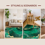 Stylish Gold Accents on Dark Tones(Green)