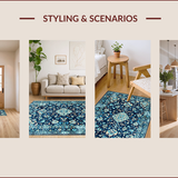 Elegant Distressed Patterned Appeal(Blue)