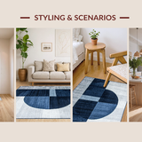 Contemporary Ogee Shape Accent(Blue)